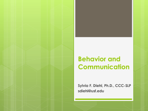 Behavior and Communication - CARD