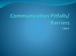 Communication Pitfalls
