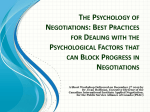 The Psychology of Negotiations: Best Practices for Dealing