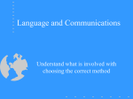 Language and Communications