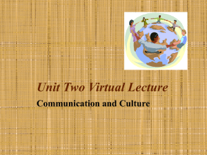 Unit Two Virtual Lecture