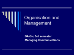 Organisation and Management
