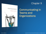 Communicating in Teams and Organizations