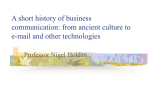 A short history of business communication: from ancient