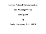 Lecture Notes on Communication and Nursing Process – by