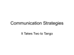 Communication Strategies