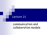 HCI Lecture 21 Communication and Collaboration models
