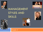 Management styles and skills