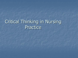 08. Critical Thinking in Nursing Practice