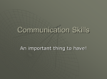 Communication Skills