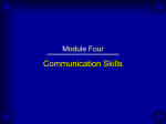 Module 4 Communication Skills