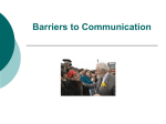 Barriers to communication