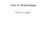 Unit #4: Relationships