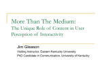 The Role of Content - Eastern Kentucky University