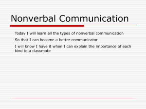 Nonverbal Communication