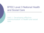 Developing effective communication in health and social care