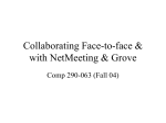 Write document using Groove comparing face to face and