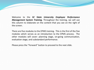 Evaluation Stage - South Carolina State University
