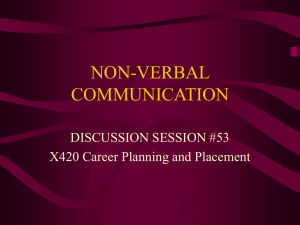 NON-VERBAL COMMUNICATION