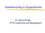 Communicating in Organisations