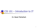 CIS 101 – Introduction to IT