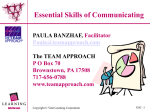 Essential Skills of Communicating