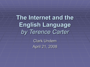 The Internet and the English Language