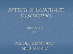 speech & language disorders