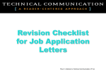 Job Application Letter Checklist