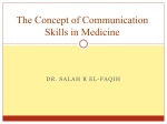 Lecture 6- communication concept in medicine