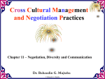 Cross Cultural Management and Negotiation