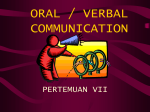 VERBAL COMMUNICATION