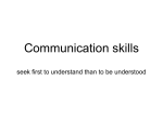 Communication skills