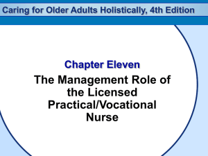 Caring for Older Adults Holistically, 4th Edition Chapter Eleven The