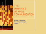 Functions of Mass Communication for Society (macroanalytical)