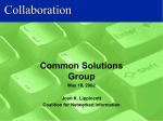 Collaboration - Common Solutions Group