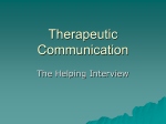 Therapeutic communication