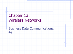 Chapter 13: Wireless Networks