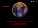 Universals of Interpersonal Communication