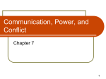 Communication, Power, and Conflict