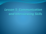 Lesson 5: Communication and Interviewing Skills