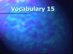 vocabulary unit 15 Power Point