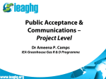 Public Acceptance &amp; Communications –  Project Level