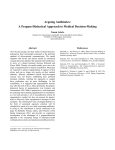 Arguing Antibiotics: A Pragma-Dialectical Approach to Medical Decision-Making Nanon Labrie