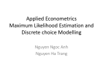 Applied Econometrics Maximum Likelihood Estimation