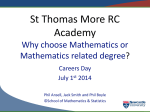StThomasMore2014 - School of Mathematics and Statistics