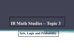 IB Math Studies * Topic 3