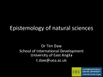 Epistemology of natural sciences - Development Studies Association