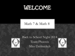 School Night PowerPoint - Math with Miss Dabbeekeh