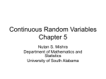 Continuous Random Variables Chapter 5